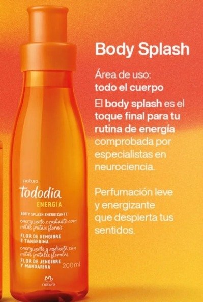 Producto - Body Splash Energizing  Flores de Jengibre y Mandarina, 200 m - 1