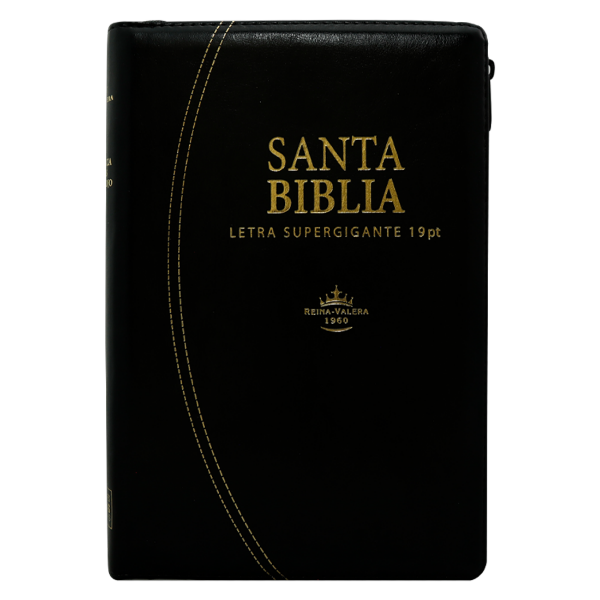 Producto - Biblia Reina Valera 1960 Letra Súper Gigante Negro Con Cierre
