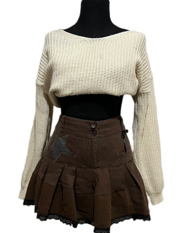 Falda tablitas y2k custom talla 40