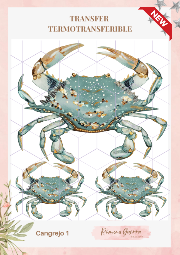 Producto - Transfer termotransferible - Cangrejos 1