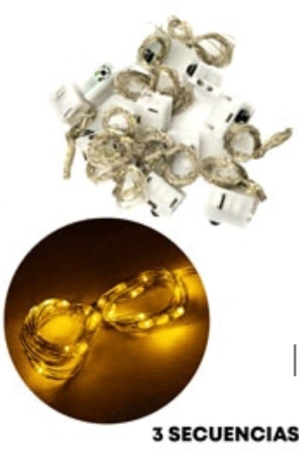 Producto - GIRNALDA MICROLED CÁLIDA ALAMBRE 10 luces