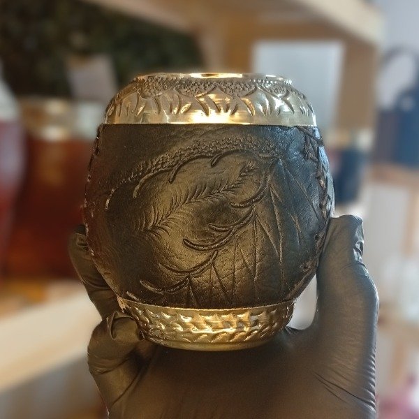 Producto - Torpedo Roma Calabaza con Virola de Alpaca Cincelada