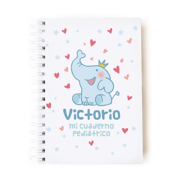 Producto - Cuaderno Pediatrico Elefante Celeste - 0