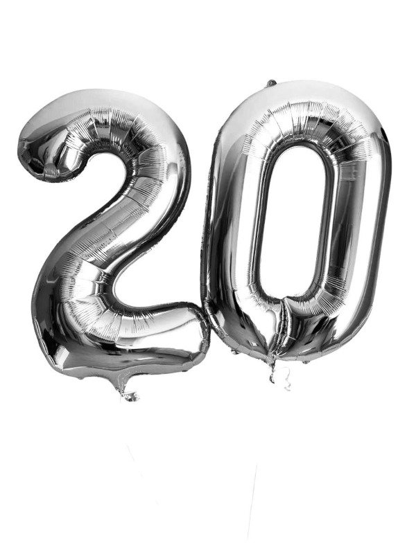 Producto - 2 GLOBOS NUMERO CON HELIO 80 CM