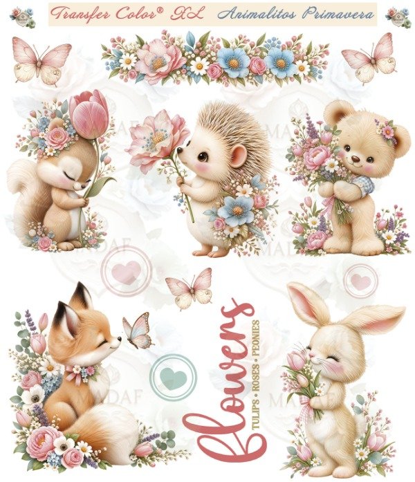 Producto - TRANSFER COLOR XL ANIMALITOS PRIMAVERA