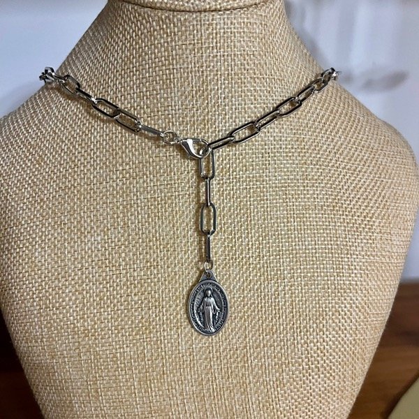 Producto - Cadena con medalla Milagrosa plateado