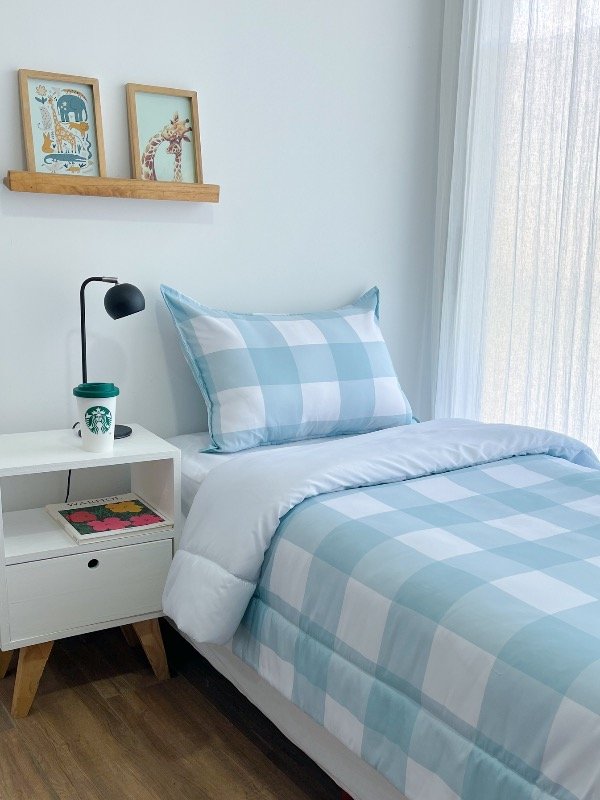 Producto - Acolchado cuadrille verde petróleo