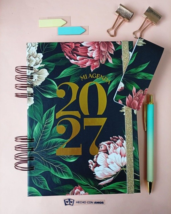 Producto - Agenda semanal vertical con horarios Garden - 0