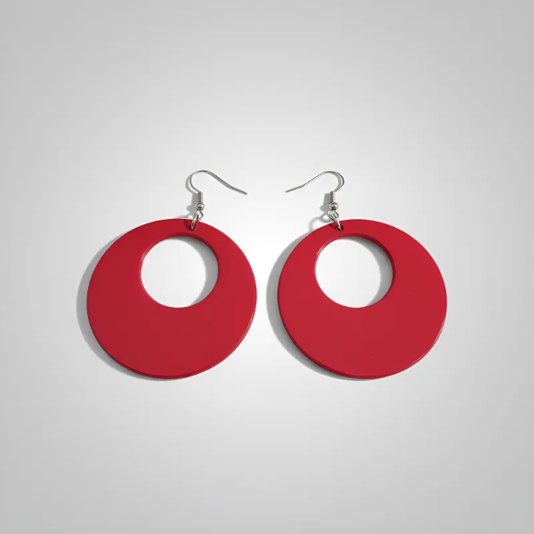 Producto - Aros Argolla Color Rojo
