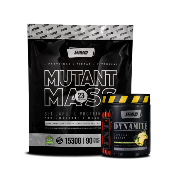 Producto - COMBO STAR NUTRITION -  MUTANT MASS 1,5 KG + TNT DYNAMITE 240 GRS.