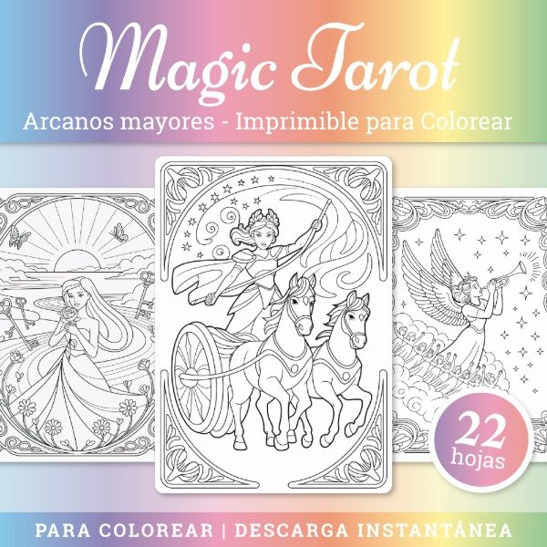 Producto - Magic Tarot - Arcanos para Colorear