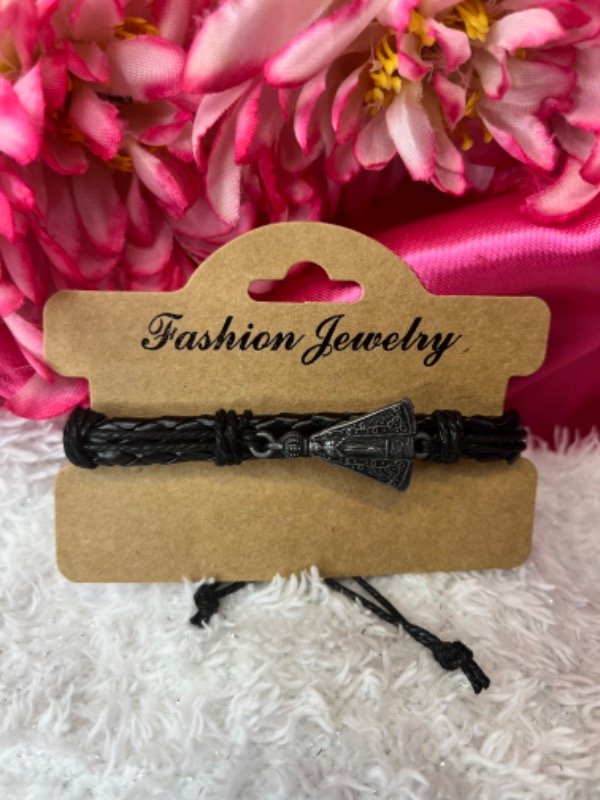 Producto - Pulsera de cuero negro simple-Diferentes modelos I - 4