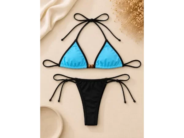Producto - 2055 - Bikini en Tricot con Mostazillas de Madera - 2