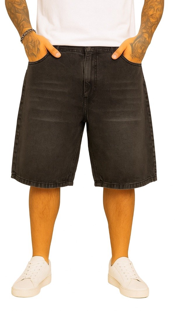 Producto - Bermuda Baggy Negra Gastada
