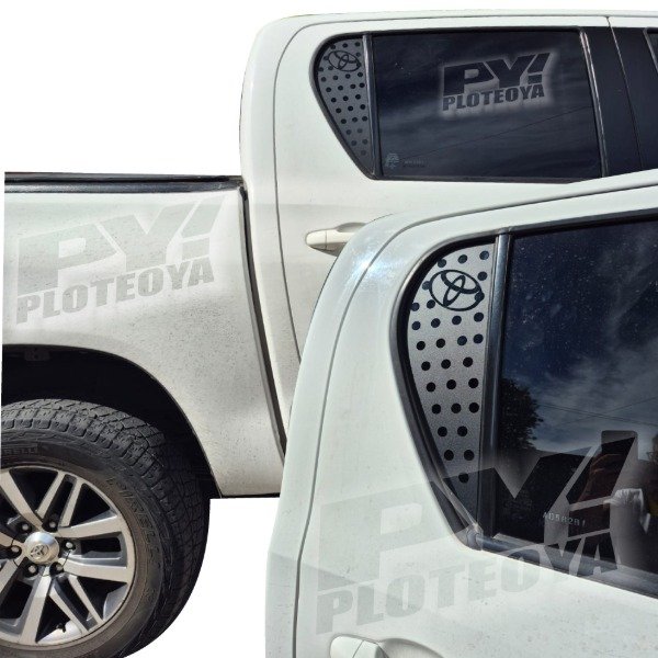 Producto - calco ventana para toyota hilux 2016 2017 2018 2019 2020 2021 2022 2023 Ploteoya