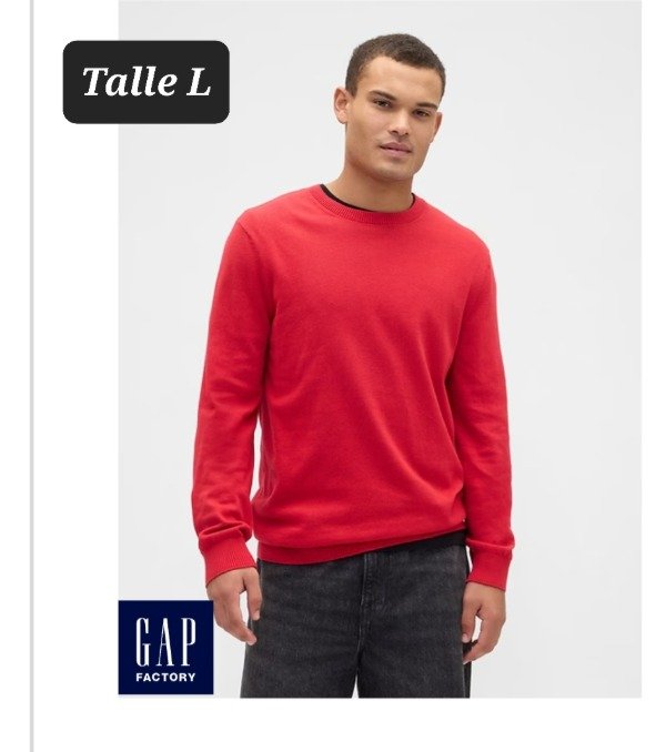Producto - Sweater hilo gap talle L rojo