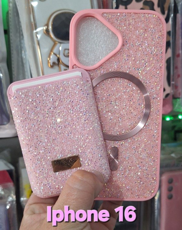 Producto - Fundas cristales con porta tarjeta magnético. IPhone 16 - 1