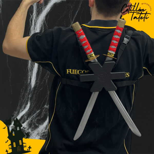 Producto - KIT NINJA SAIS (ESPADAS DOBLES + 2 SAIS + 2 SHURIKENS)