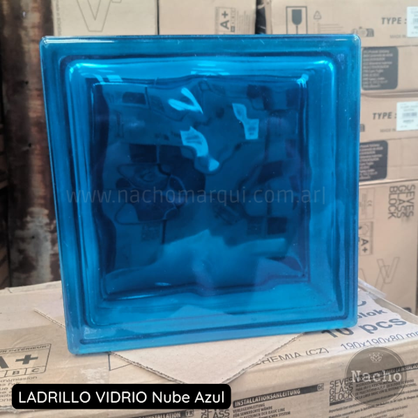Producto - LADRILLO DE VIDRIO NUBE AZUL - precio final