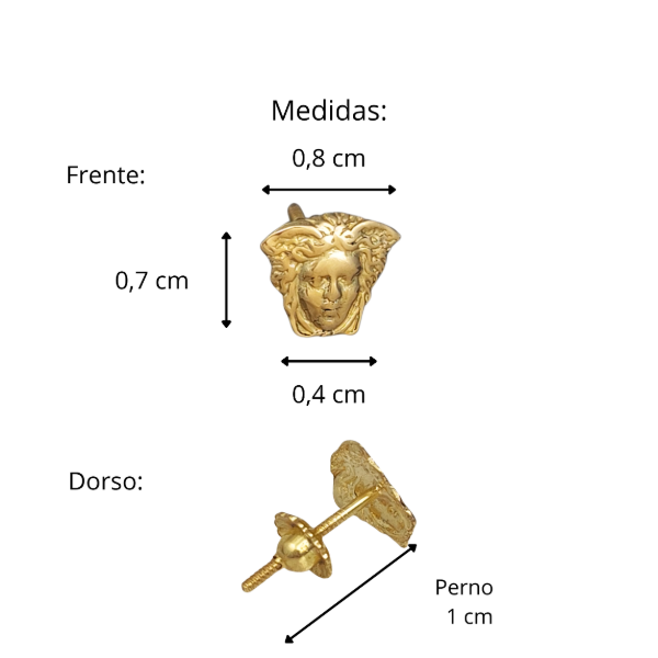 Producto - Aros Medusa Griega Oro 18kt - 5