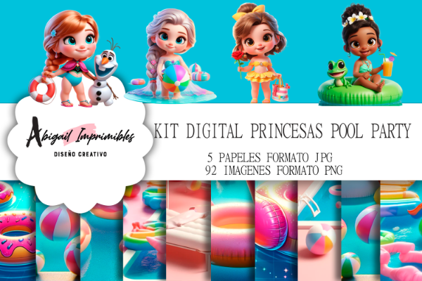 Producto - KIT DIGITAL PRINCESAS POOL PARTY