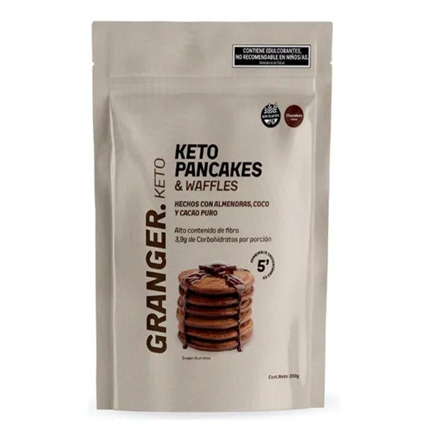 Producto - Keto Pancakes y Waffles Granger x 400 Gr - Paquete sabor Chocolate