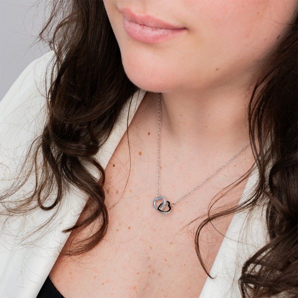 Producto - Collar Acero Dos Corazones