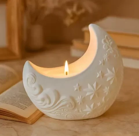 Producto - Molde portavela- alhajero luna - 0