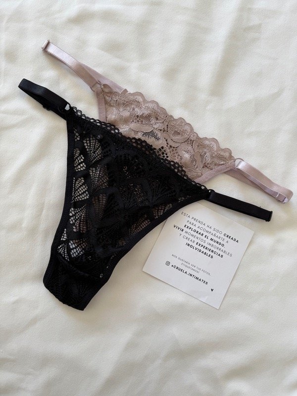 Producto - Pack x2 encaje negro y nude