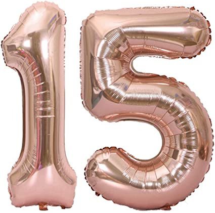 Producto - GLOBO NUMERO 15 ROSE GOLD