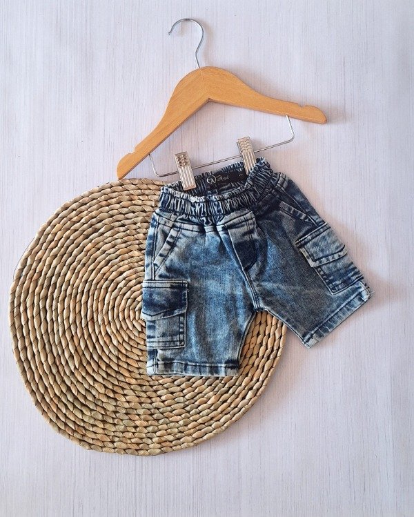 Producto - Short Cargo Jean Batik