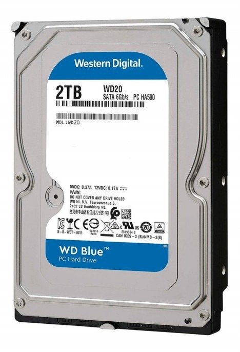 Producto - Disco Hdd 2tb Wd Blue Sata 256mb 7200rpm Wd20ezbx