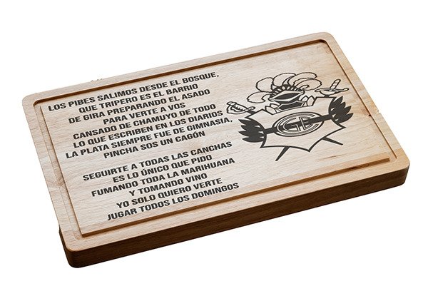 Producto - Tabla Picada De Madera Pino Gimnasia Futbol Hinchada