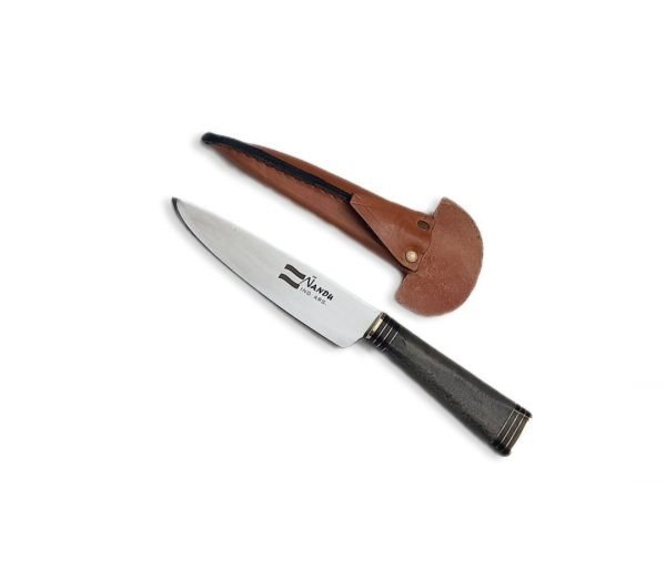 Producto - Cuchillo campero mediano cabo madera, hoja acero inoxidable Articulo 1007
