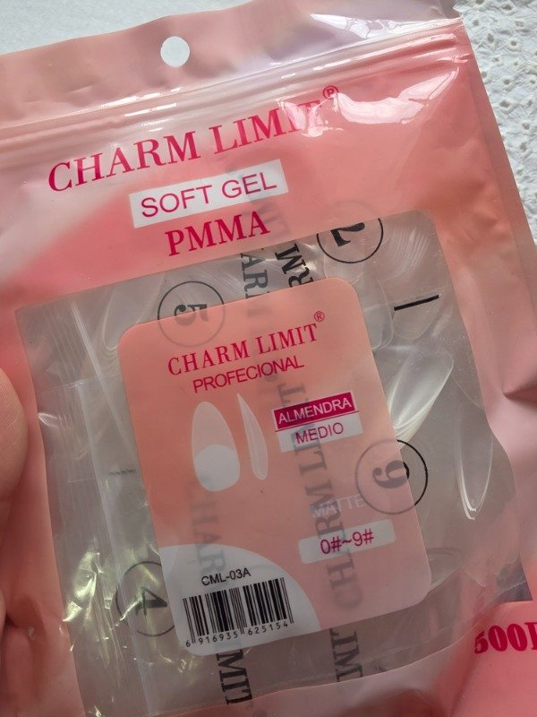 Producto - Tips soft gel pre-limado Charmlimit x500 unidades Alemendra Medio