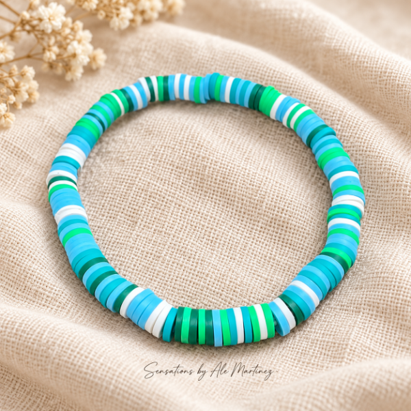 Producto - Pulseras elastizadas línea turquesa - 3