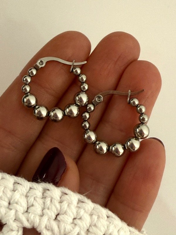 Producto - A1159 Aros bolitas 2 cm