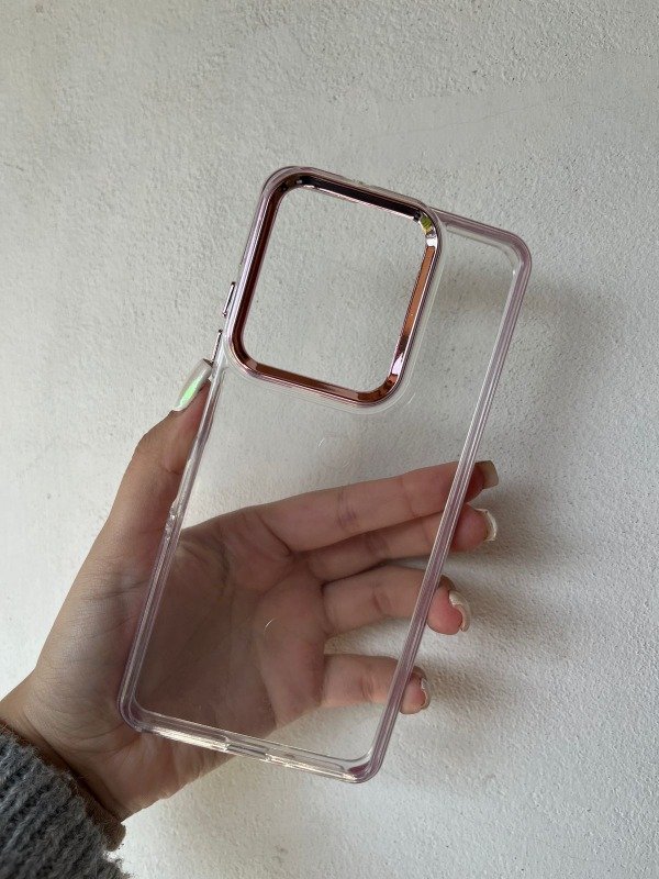 Producto - G75 funda transparente gliter rosa