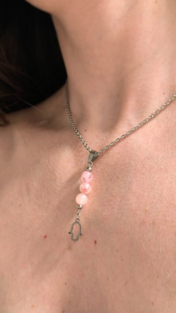 Producto - Collar Cuarzo Rosa Fatima