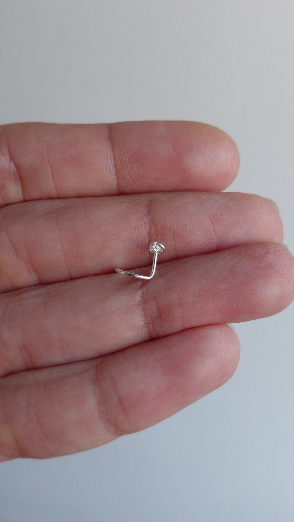 Producto - Piercing de Plata Rulo con Nudo (unidad)