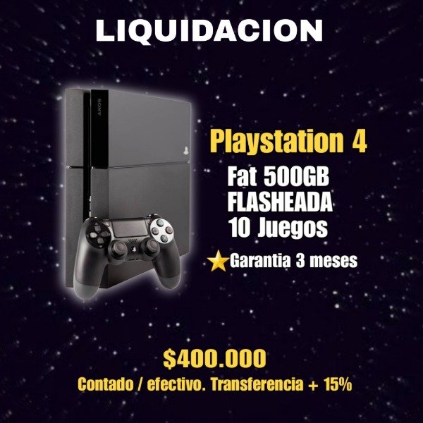 Producto - Consola PS4 500gb Liberada 10 Juegos