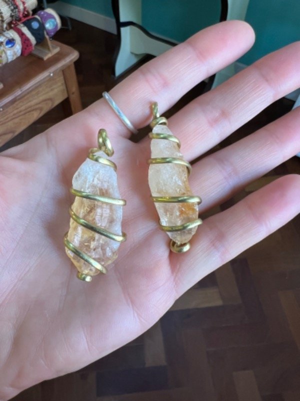 Producto - Dije Punta de Citrino en bronce