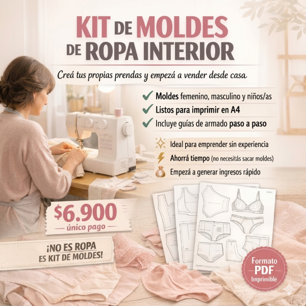 Producto - Kit de Moldes PDF Ropa Interior!