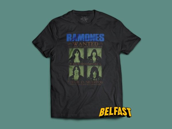remera ramones wanted vivos o muertos