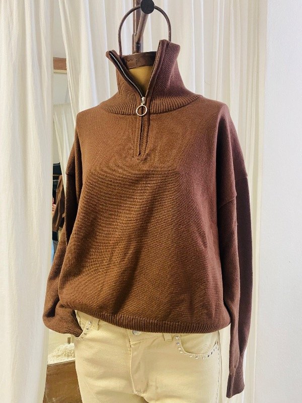 Producto - Sweaters Cuello con Cierre Choco