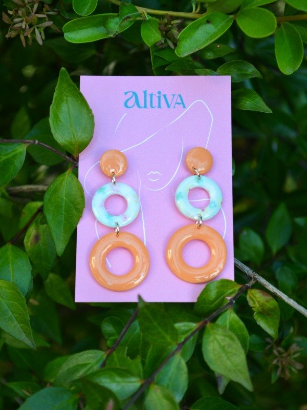 Producto - Aros Agata - Variante III naranja