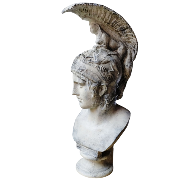 Producto - Estatua Griega Busto De Ares 40cm Pintada Símil Mármol 3d
