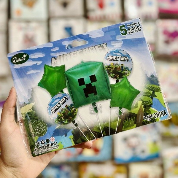 Producto - Set de globos MINECRAFT 5 pcs