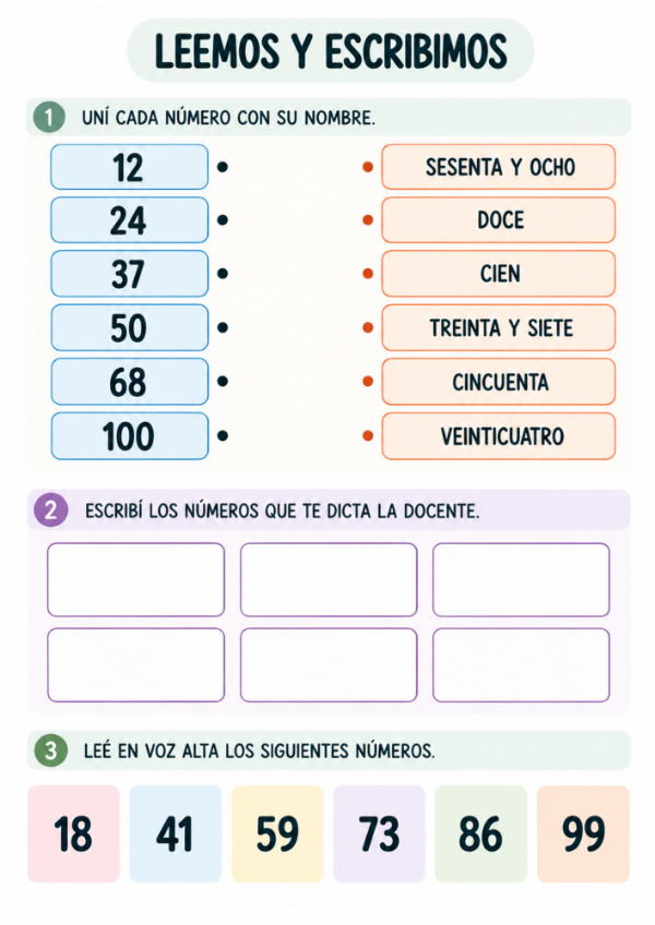 Producto - Matemática 1er grado: Cuadernillo de fortalecimiento de aprendizajes - 3