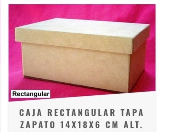 Producto - CAJA TAPA ZAPATO DE 18 X 14 X 6 CM ALTO